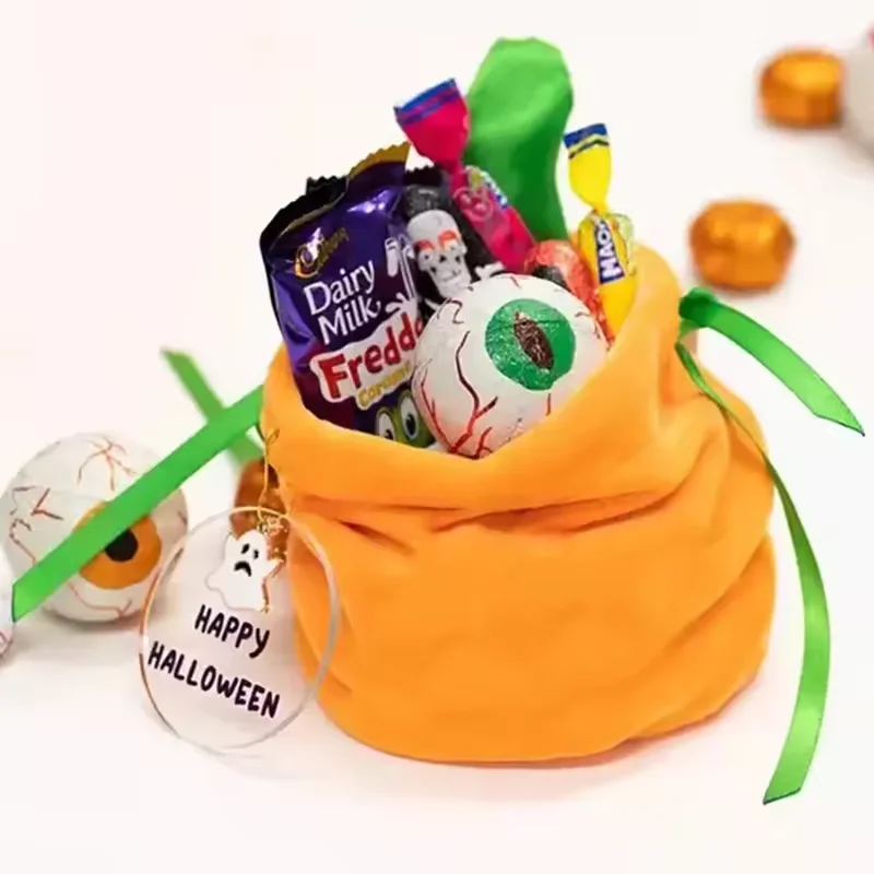 Pumpkin Halloween Trick Or Treat Bag Festival Halloween Sublimation Bag Ghost Halloween Candy Bag