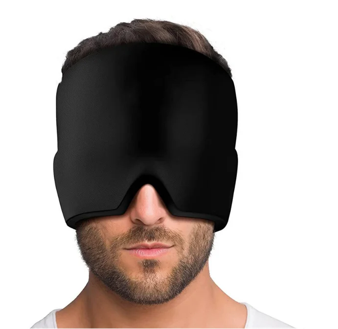 Migraine and Headache Relief Hat, Reusable Cold Compress Therapy Migraine Relief hat, Flexible Migraine Gel Ice Head Wrap