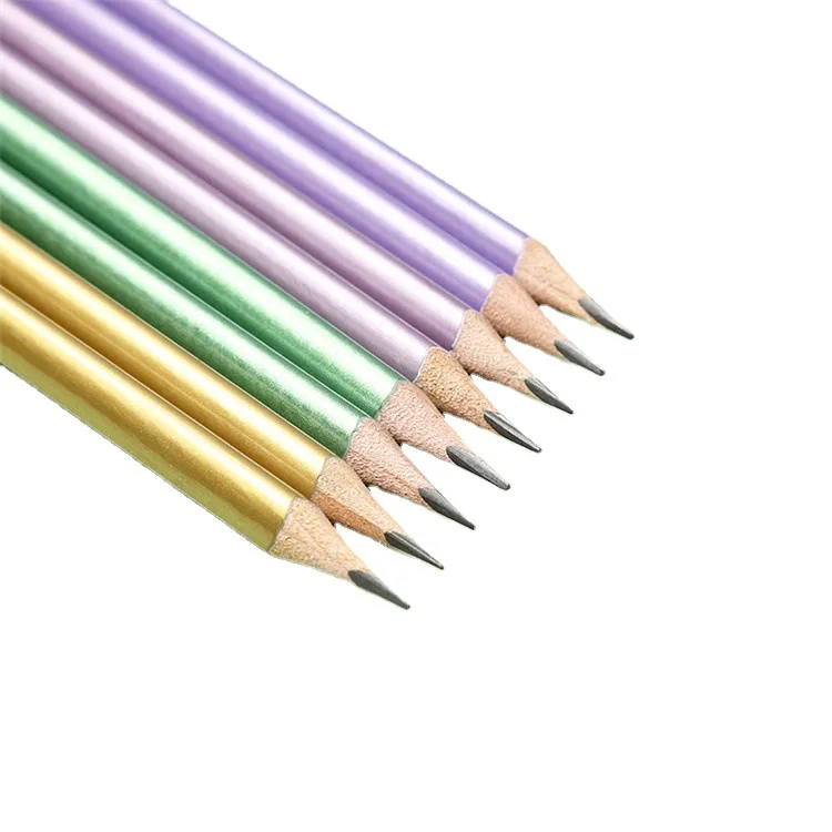 Wholesale Back To School Cheap Price Custom Wood Gift Pencil 7 Inch Hb 2b 2h Lead Hexagonal Round Triangle Pencil With Eraser