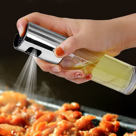Oil BBQ Oil Spray Bottle Oil Sprayer Olive Transparent Kitchen Glass Newest Multi-function Creative Smart Kitchen Tools Cooking