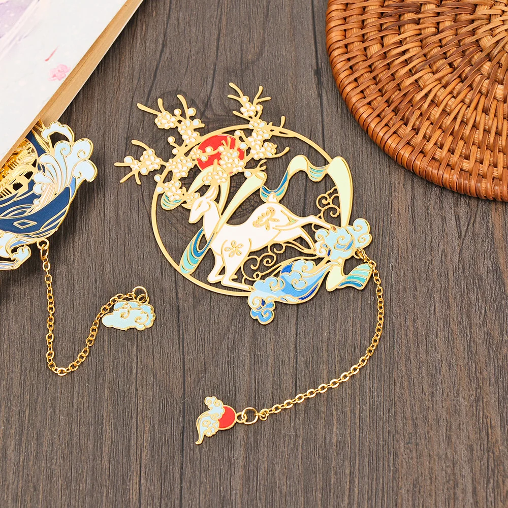 Wholesale Factory Price Stainless Steel Metal Hollow Drawing Template Custom Logo Silver Plated Cut Out Metal Stencil Bookmark