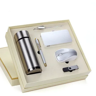 Highly cost effective Set De Regalo pen mouse bookmark flask usb power bank Corporate Gift Set Luxury Promotional for clients