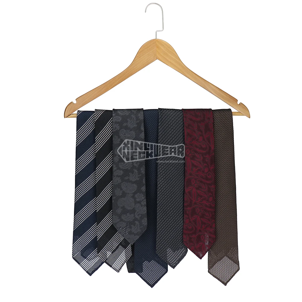 China Classic 3 Fold 100 Silk Jacquard Best Striped Ties Manufacturer Grenadine Silk Neck Tie