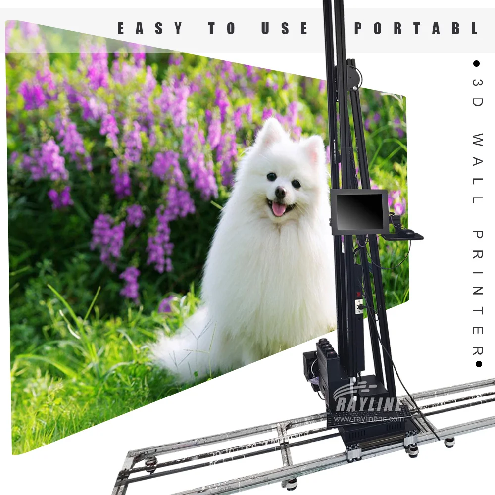 High-Speed 5D 6D UV Wall Printer Printing Machine Light weight Wall Drawing Machine Glass Tiles Wall Building Decor wand drucker