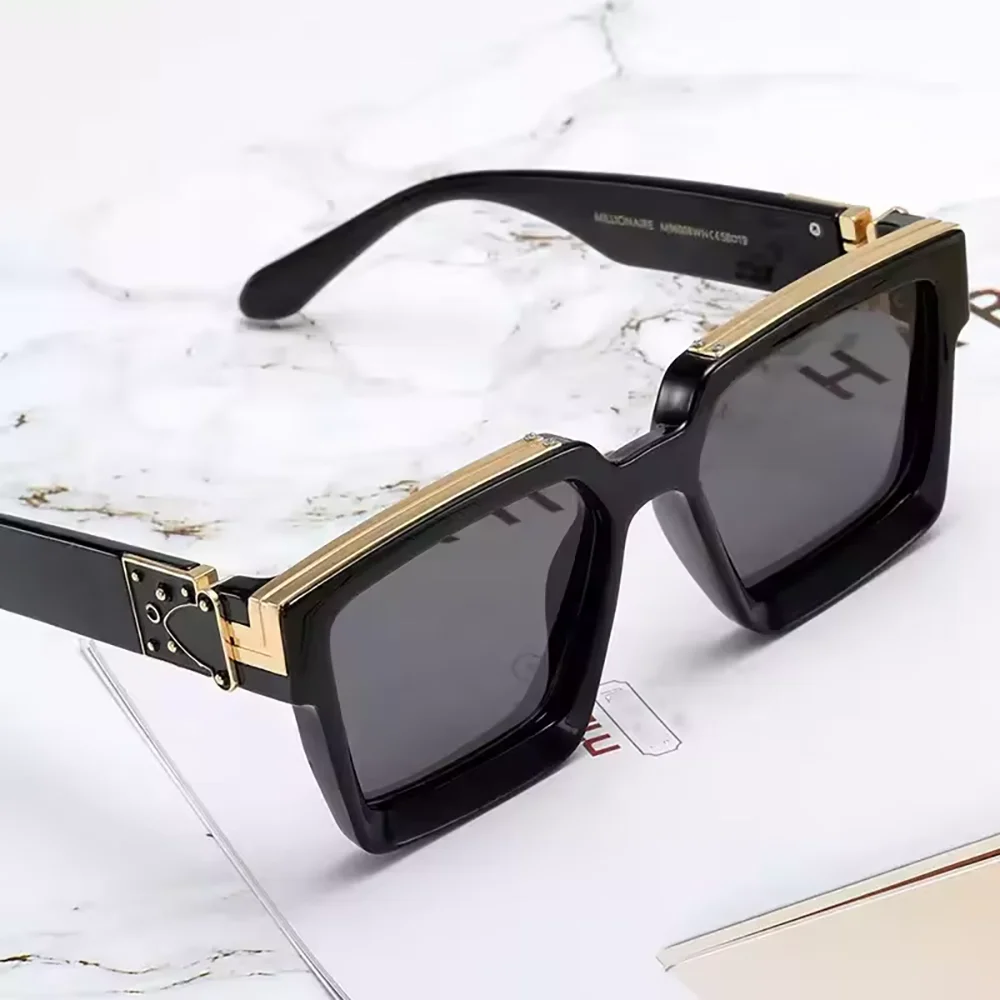 2023 arrivals Men Vintage Square Millionaire wholesale new fashion female trend Sunglasses Luxury Women prescription Sun Glasses