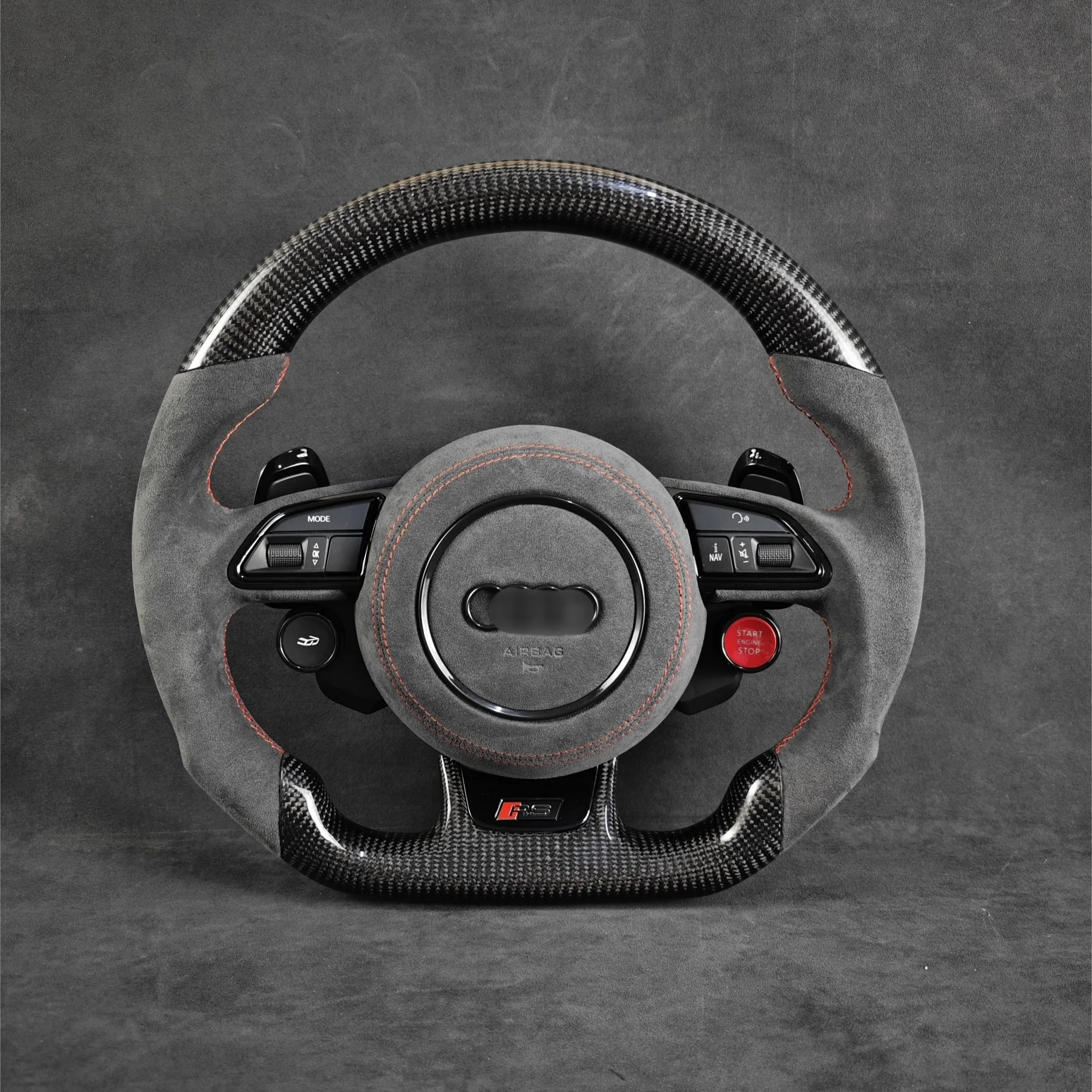 Private customization Audi Sport Steering wheel Real Forged Carbon Fiber Steering Wheel for A4 A5 S4 RS4 Allroad Avant B7 B8 B9