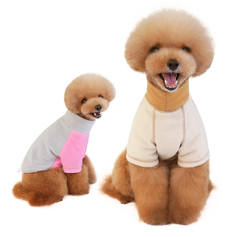 Autumn and Winter new pet clothes polar fleece dog clothes elastic rubber band pig nose button adjustable French bulldog clothes