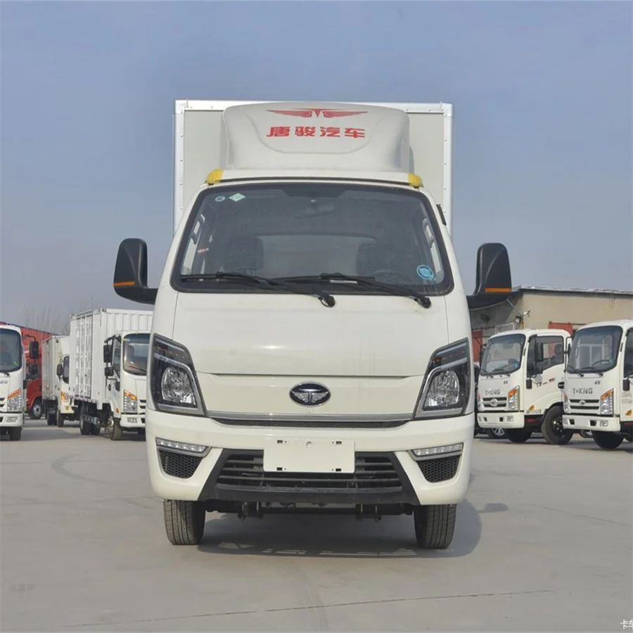 CNG and asoline dual fuel T-KING 2 ton refrigerated van 3.95M freezer vehicles refrigerator car chill car Cold box  truck