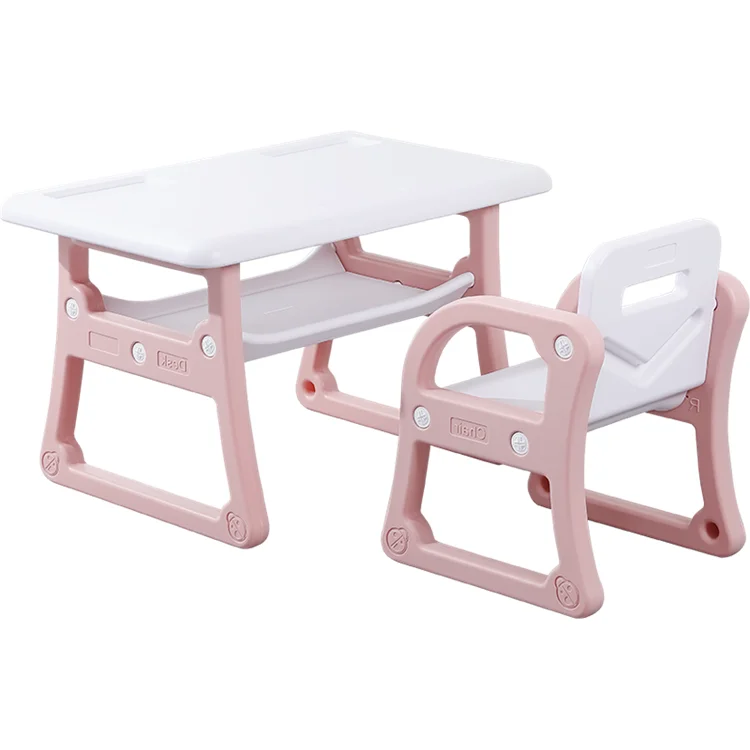 Modern Adjustable Comfortable Pe Baby Chair Table Children Plastic Dining Table And Chair
