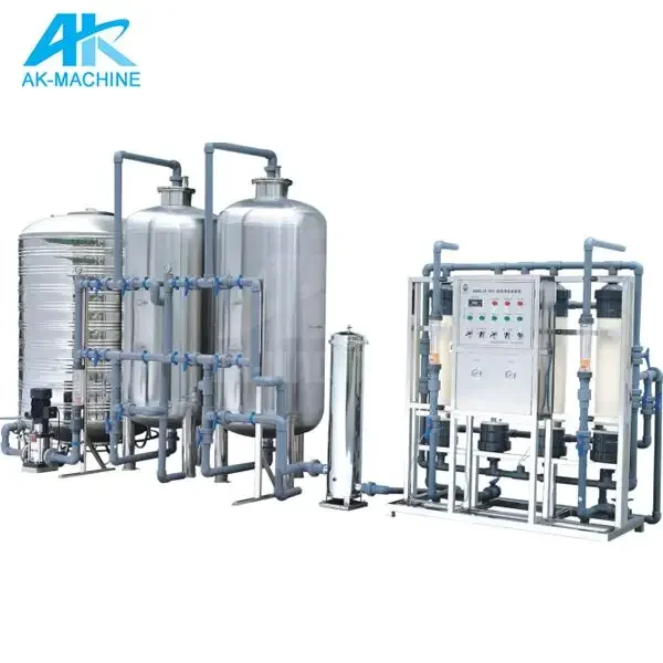 Industrial Automatic Reverse Osmosis 1000L/H Pure Water Treatment Filtration Machine New Including Pressure Vessel Drinking