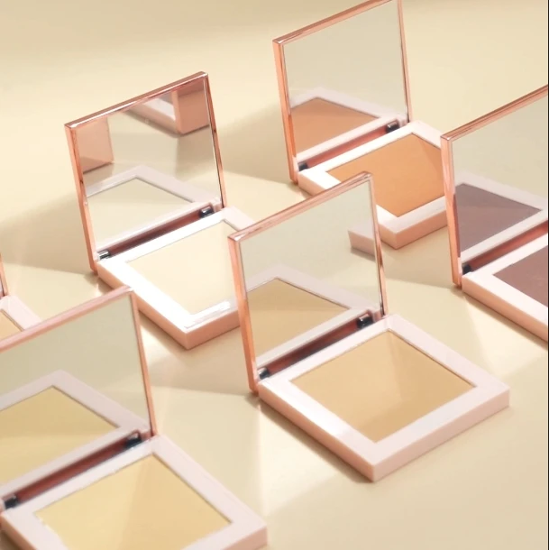 OEM Full Coverage Powder Foundation Oil-Control Lightweight Face Pressed Powder Makeup Private Label Foundation Pressed Powder