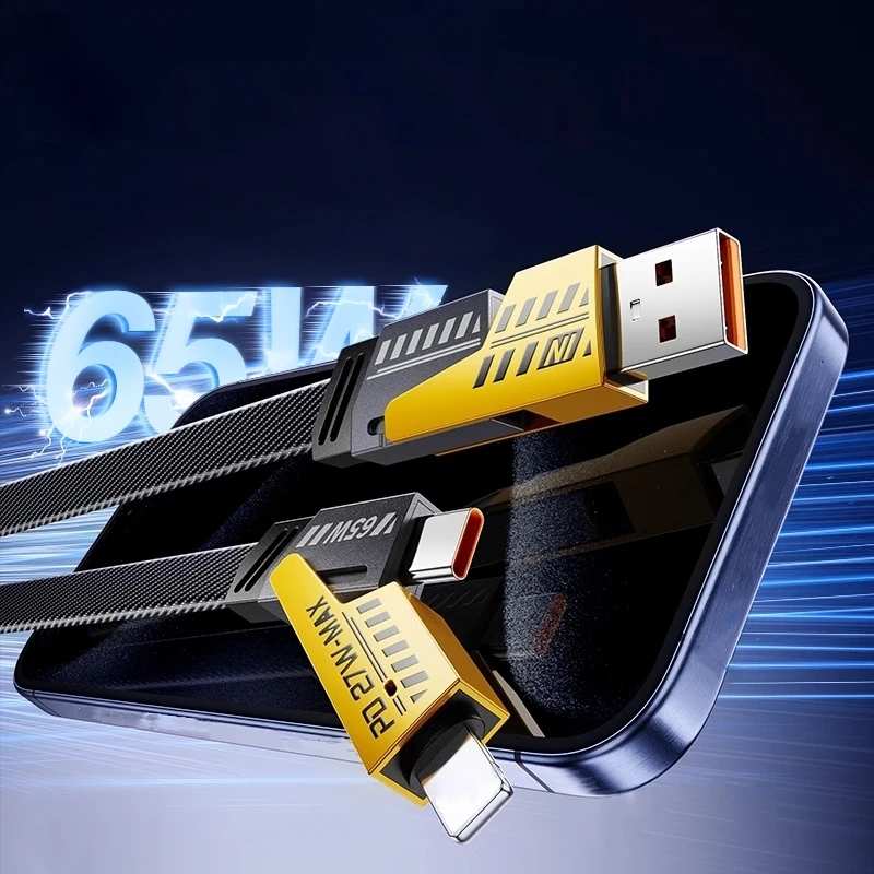 Flat Kable 1M 1.2M Charging Cable for All Mobile Phone Charging + Data Transfer