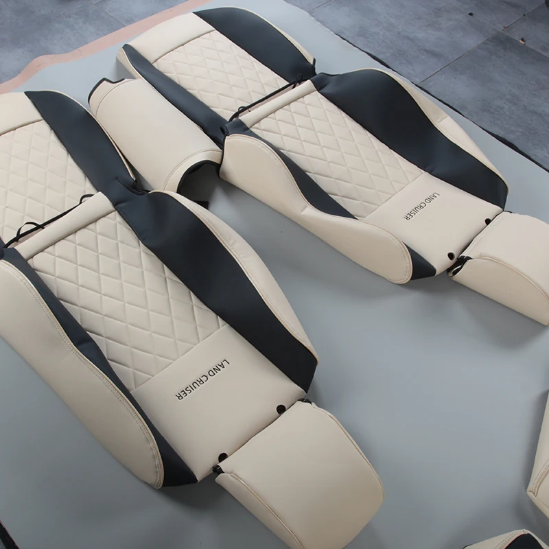 Customized 4Runner Highlander Red Shirt Previa Weisa Special Full Package PVC Leather 7-seater Seat Cover