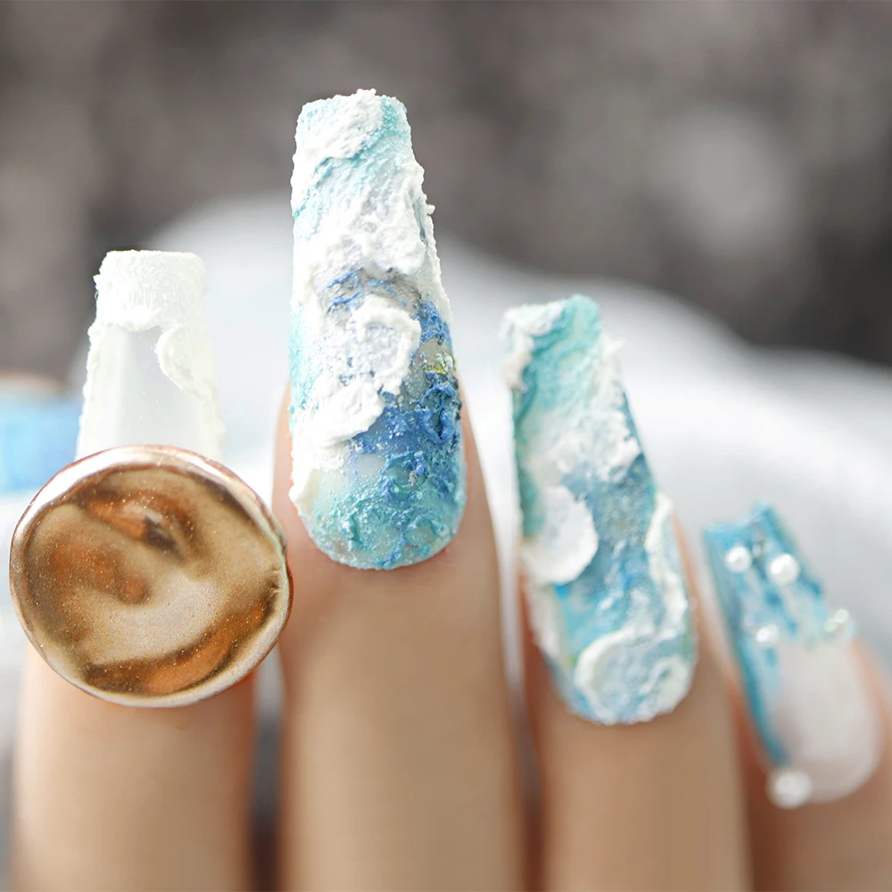 Private Label Nail Art Painting Plaster Gypsum Sculpture UV/LED Nail Gel Polish Carved Glue Soak Off 3D UV Gel for Nail 5-10days