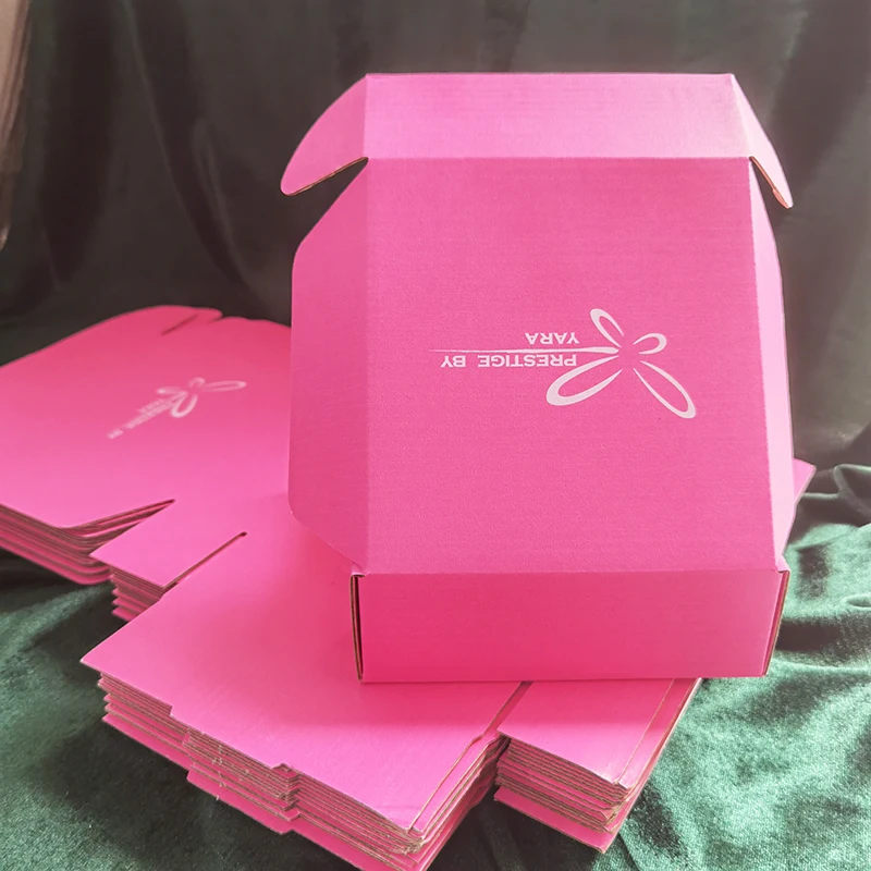 Custom Logo Printed Rigid Kraft Paper Packaging Mailing Shipping Cardboard Colored Corrugated Box For Clothing