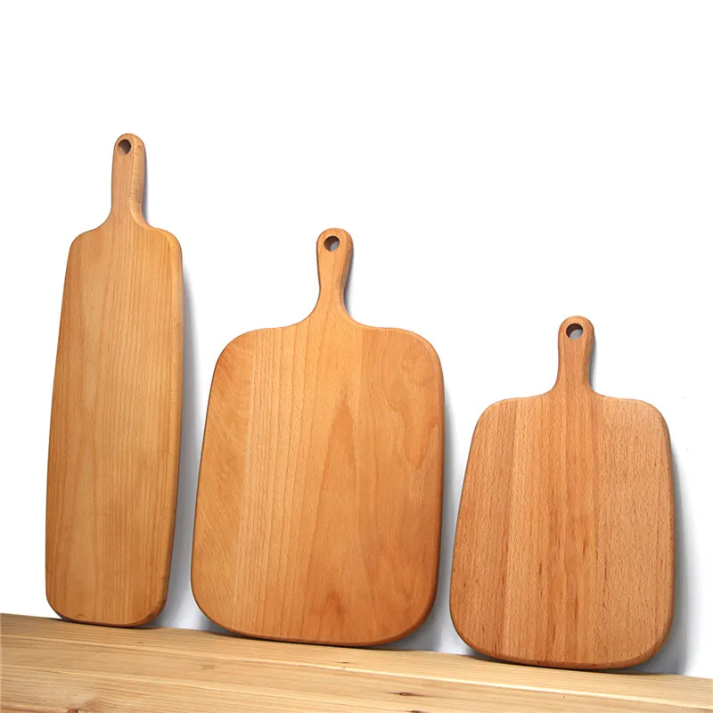 
Natural Wood Chopping Board Solid Wood Baking Appliances Beech Nordic Style Bread Board 
