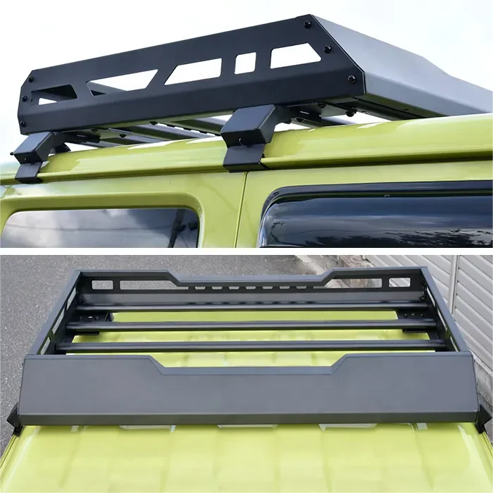 jimny accessories Aluminum Cargo Roof Rack with LED lights for Suzuki jimny JB74 3/5 door 2018-2024