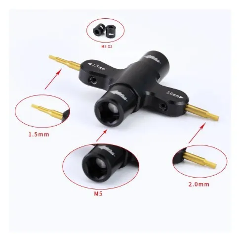 RC Drone tools M3 M5 Nut driver and Hex driver for RC Helicopter FPV Racing Drone RC Hobby Tool