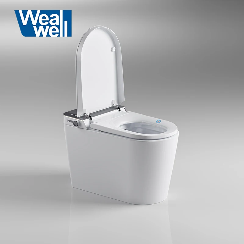 Bathroom Remote Control One Piece Seating Sensor Foot Induction Flush Dual User Defined Smart Toilet