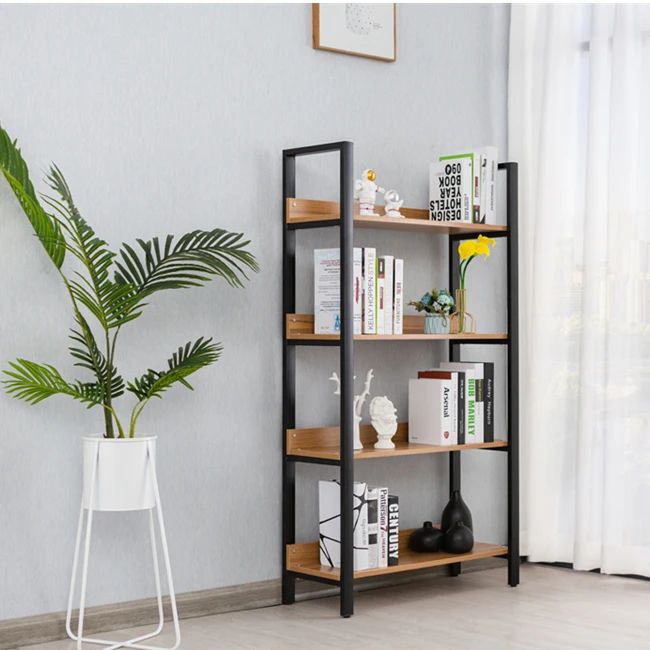 Metal Frame Furniture Office Kitchen Bedroom Open Bookshelf Bookcase Storage Rack