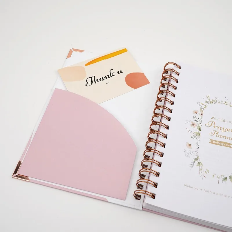 Custom Design Hardcover Prayer Agenda Custom Spiral Custom Notebook Set Planner Gratitude Prayer Journal Diaries 2025 Diary
