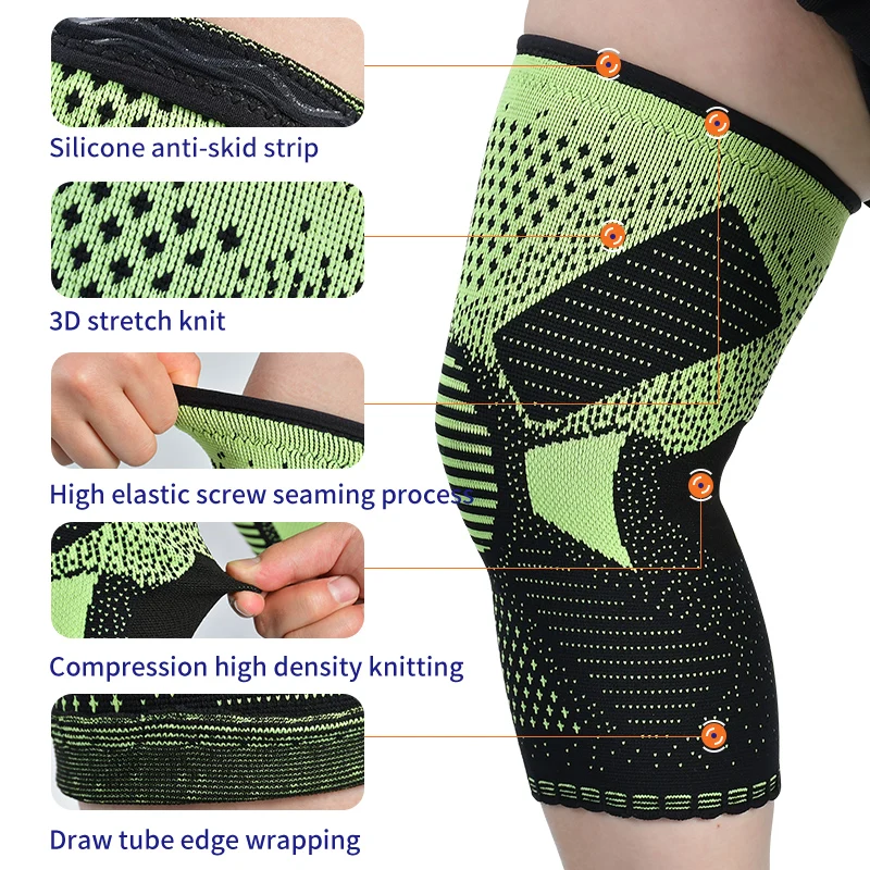 Profession Fabric Soft Football Kneepads Gaiter Fitness Support Knee Brace