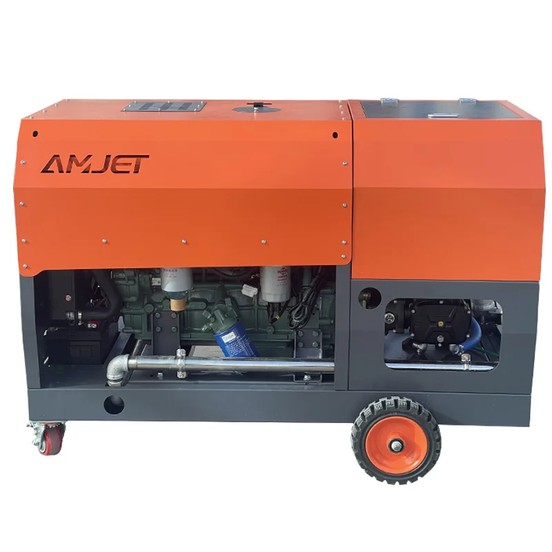 AMJET 600Bar 8700psi 22LM 62HP High Pressure Washer Jet Power Engine High Pressure Washer diesel pressure Washer For Industrial