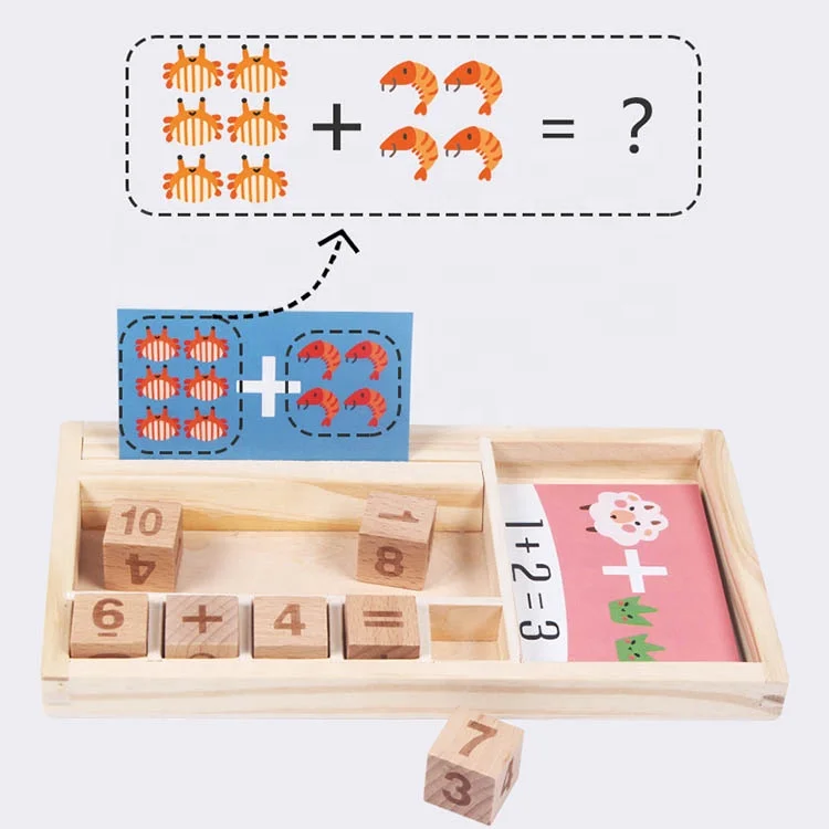 Kids Game Plus Minus Calculation Box Wood Other Educational Toys