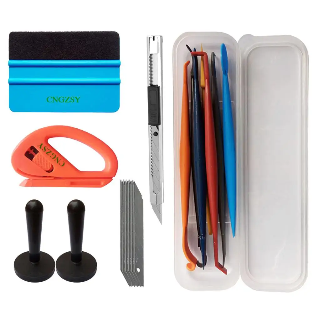 Автомобильная самоклеящаяся пленка наклейка резак виниловый скребок для ножа стильная грузовика магнитный держатель угловой K93