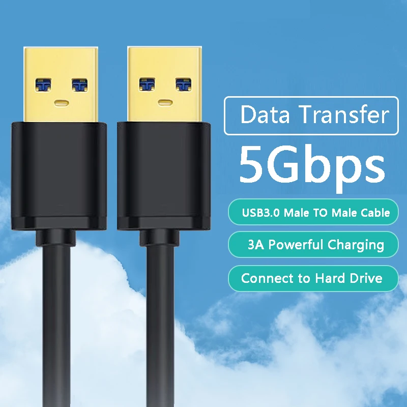 Usb A To Usb A Extension Cable Flex Usb 3.0 Cable 2 Pack Male To Male Extender Cable