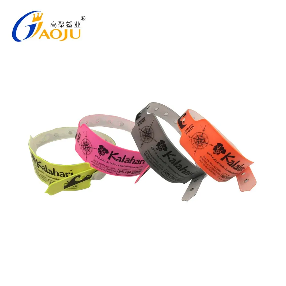 2021 hot sale Water Proof Disposable Printable PVC Tickets wristband ID Bracelets For Events