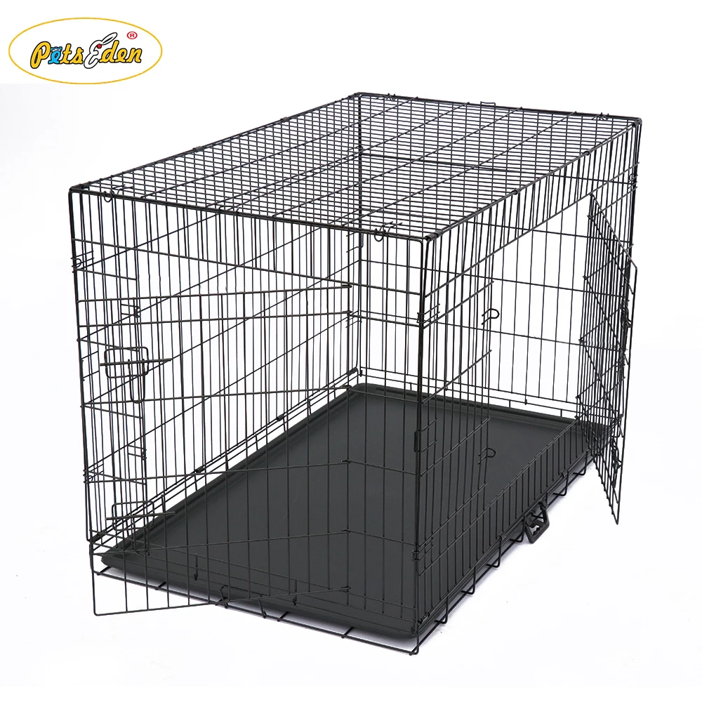 Multiple Sizes Cheap Solid Metal Foldable Dog Cages with 3 Doors Pet Kennel Cage
