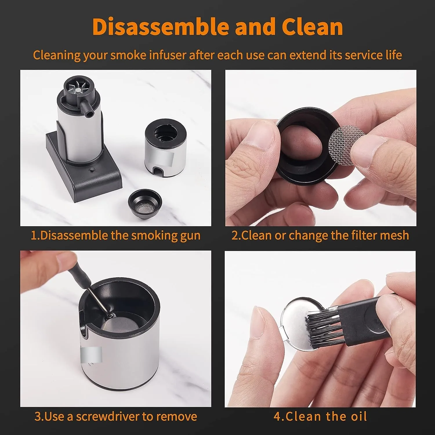 New Handheld Cold Smoker gun Molecular Cooking whisky Steak Smoked Gun Sawdust Small Kitchen Appliance Set