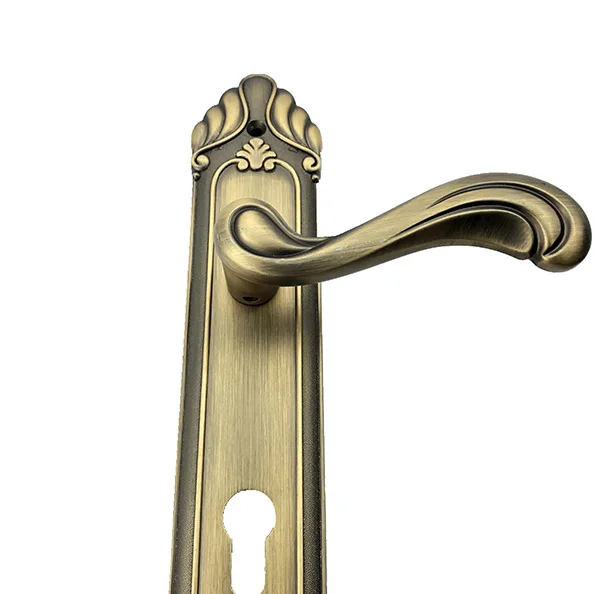 Factory Low Price Aluminium and Iron Brown bronze finish Mortise Lock, Security Door Lock Hardware Handle Set, Interior Lock