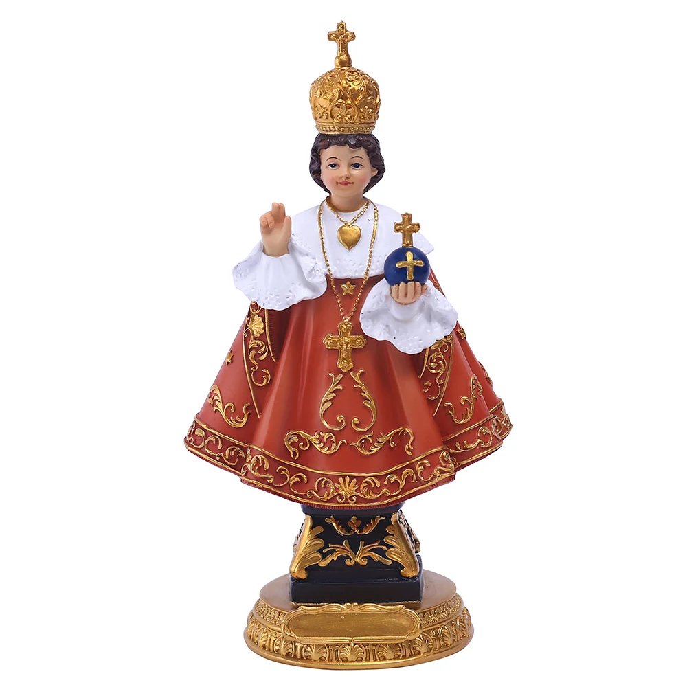 8inch Catholic Infant Jesus of Prague Statue Resin Jesus Sculpture Decoration Infant Jesus of Prague Figurine Religious Gift