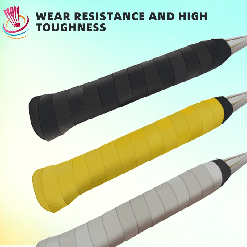 PU material badminton tennis racket grip, sweat absorbing, anti slip, and breathable accessories