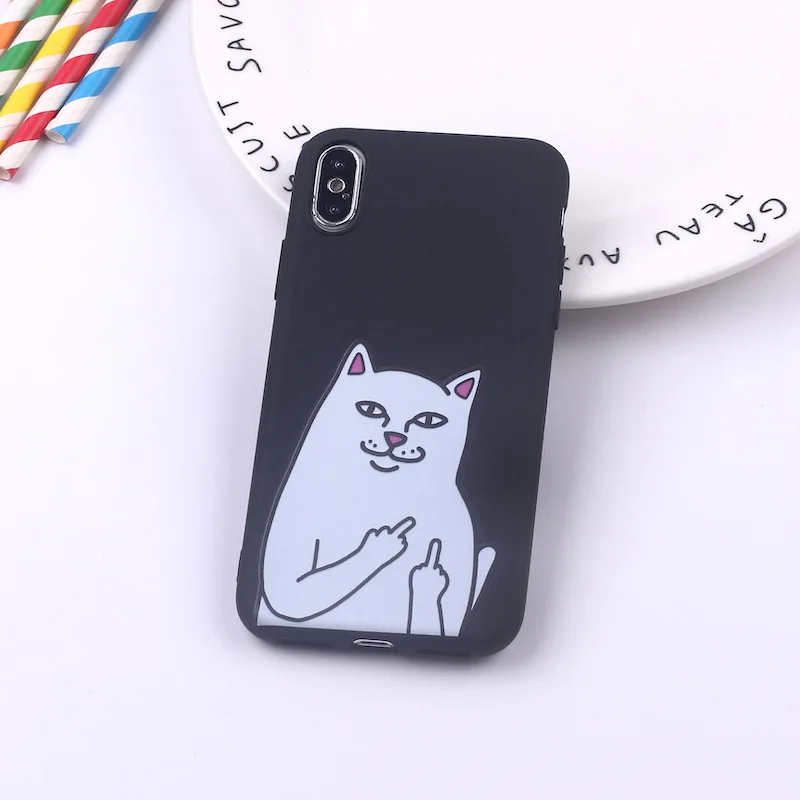 
Replacement Funny Animal Cat Case for iPhone 7 8 7/8 Plus Case for iPhone XS/XR XS Max 11 11Pro Cover 