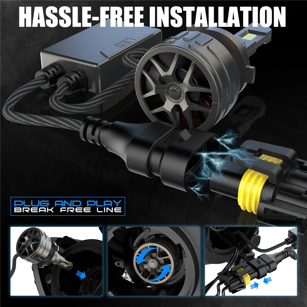 lux light Factory Wholesale 6000LM H7 H11 9005 9006 Auto Lights Ip68 LED Headlights Bulbs For all cars High Quality waterproof