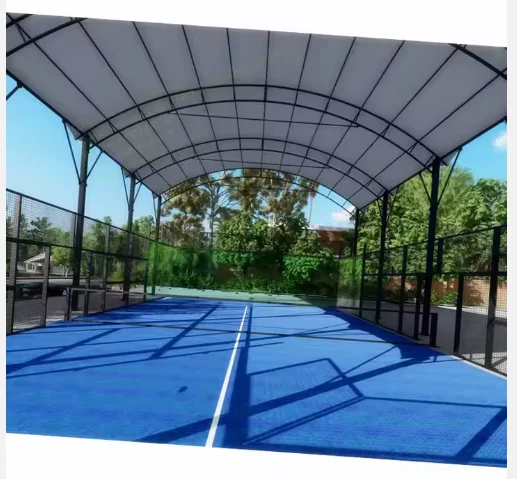 Large Indoor Padel Court Sport Tent by Manufacturer Panoramic Model with Steel and Glass Material Tennis Court Equipment Cover