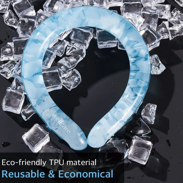 Neck Cooling Tube Wearable Cooling Neck Wraps for Summer Heat I Hands Free Cold Pack Reusable Neck Cooler