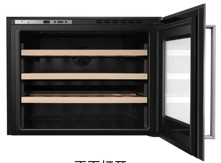 2022 Новый Единая зона охладитель вина Би (Австралия) и BU (автономная Вентилятор охлаждения No frost светодиодный дисплей деревянные полки JCS-60 24 бутылки Новая петля