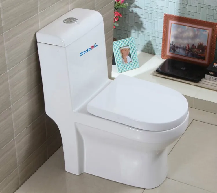 
Elegant-design Washdown ceramic white one-piece porcelain toilet design 