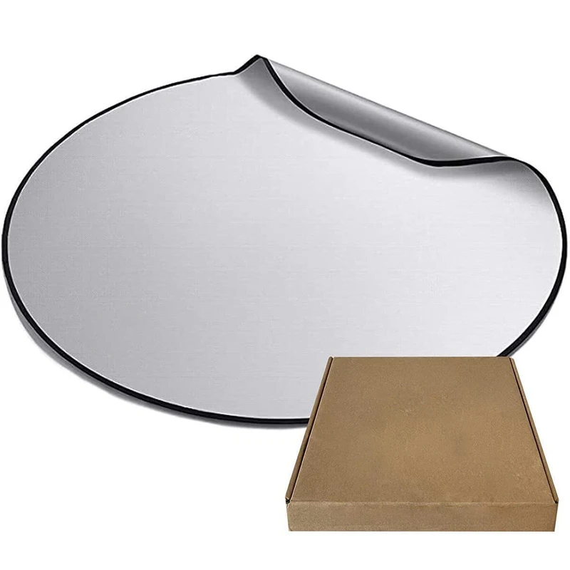 24 30 32 36 39 40 48 Inches Round Fireproof Fire Pit Mat with Aluminium Foil for Patio Deck Lawn Grass Iron Outdoor