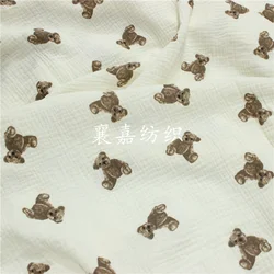 100% cotton double crepe gauze sleepwear baby blanket kids fabric