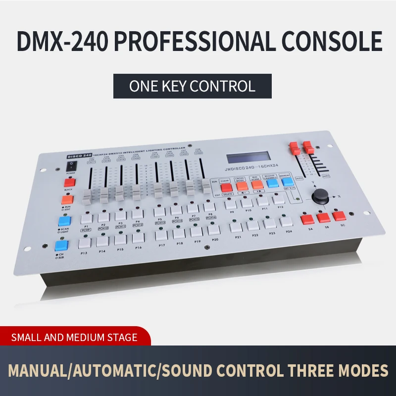 NEW 240 Console Dmx512 Controller Professional Rgb Party Lights Equipment Bar Dimmer Rhythm Control Machine for KTV Stage Show