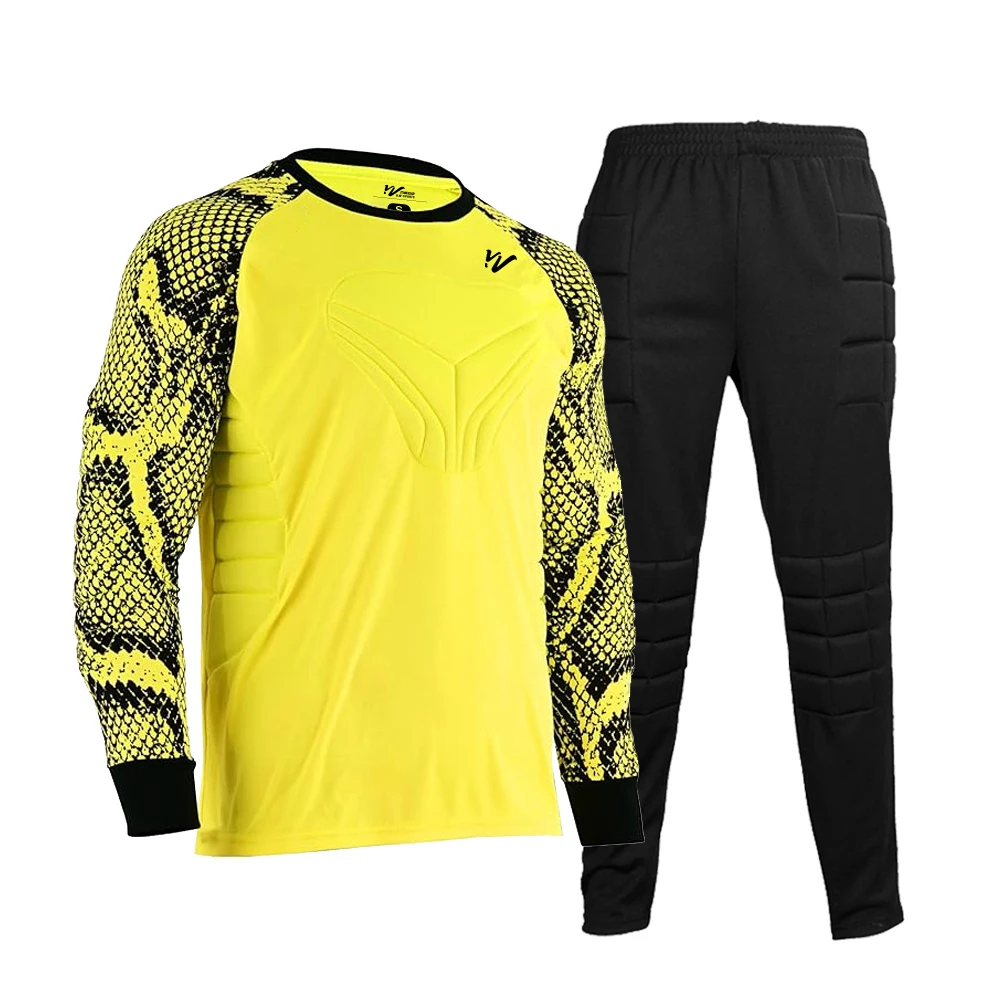 2025 Design Goalie Shirt Padded Goalkeeper Jersey Long Sleeve Football Padded Shirt Mens for Youth Adult & Kids Sizes