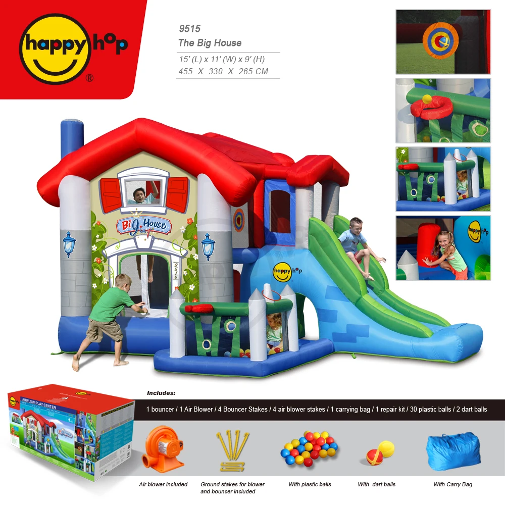 Happy Hop Inflatable Bouncer for Kids -9515 The Big House, inflatable bouncer castle and big jumping castle for sale