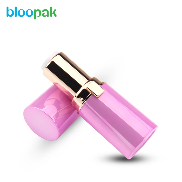 Wholesale new desgin beauty custom lipstick packaging,unique aluminum empty lip balm tubes,glittery luxury pink lipstick tube