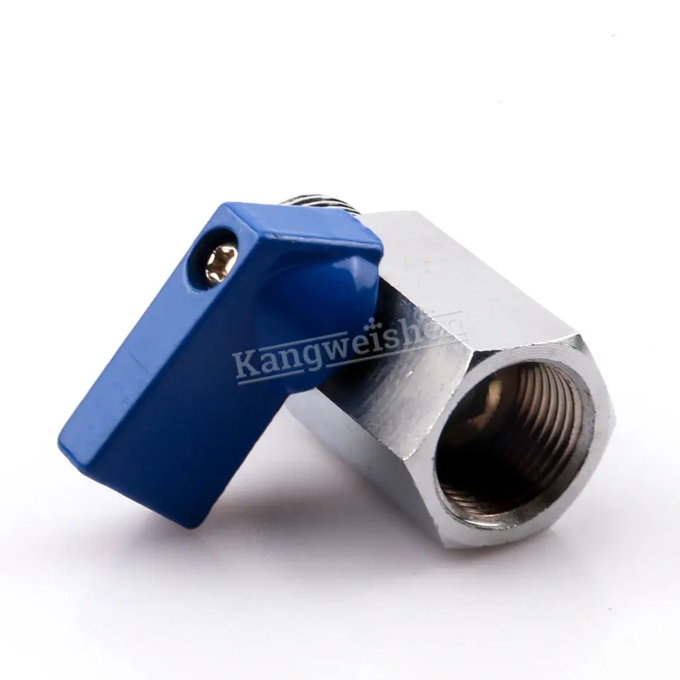 FM thread chrome plated mini brass ball valve polished chrome plated female thread male threaded brass mini ball valve