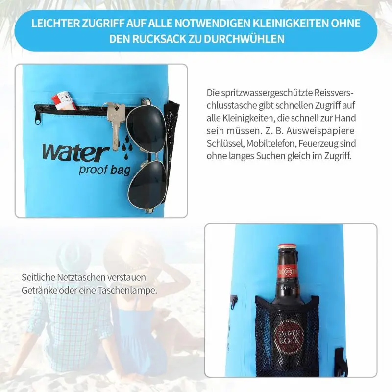 OEM custom print logo 2L 5L 10L 15L 20L hiking swim 500d pvc tarpaulin water proof ocean pack drybag waterproof sack dry bag